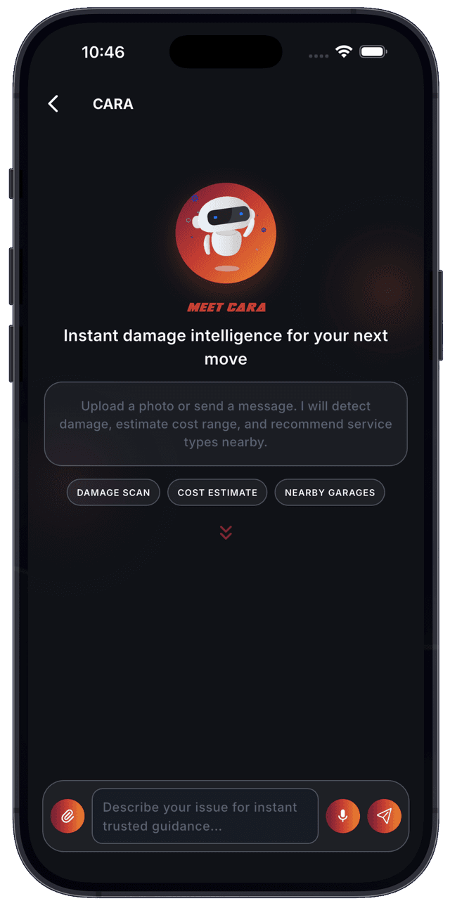 Cara AI car diagnostics assistant in action